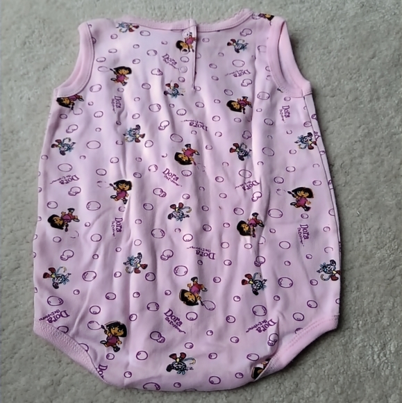 Nick Jr Dora The Explorer Pink Sleepwear Onesie Size 24 M - Picture 1 of 5
